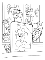 A coloring page of handy manny